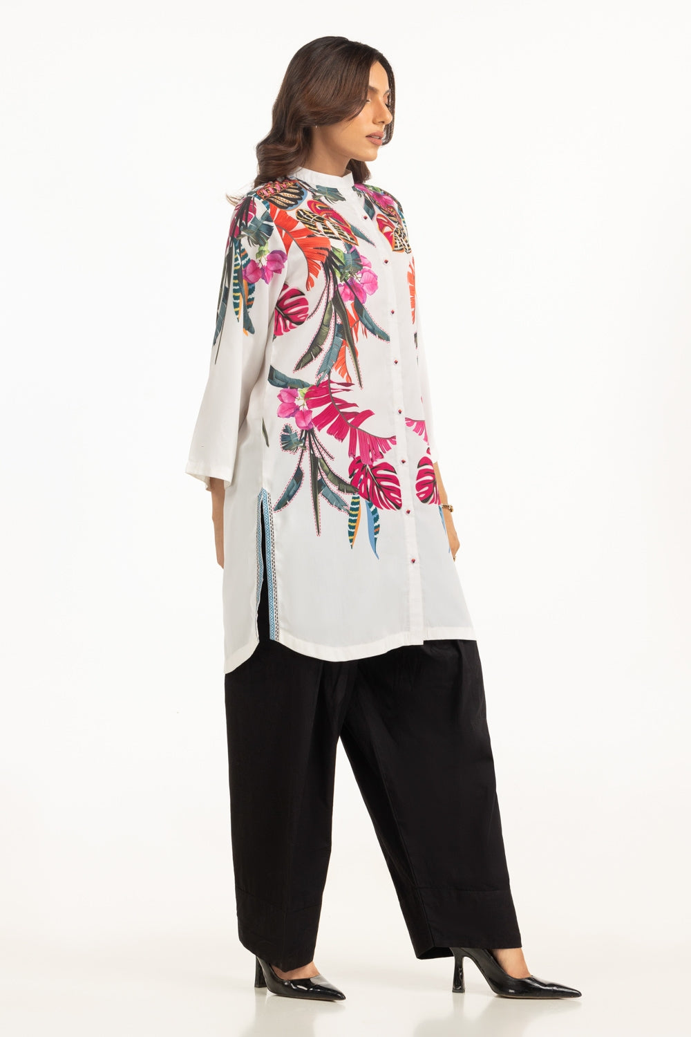 Poly-Cambric Printed Shirt