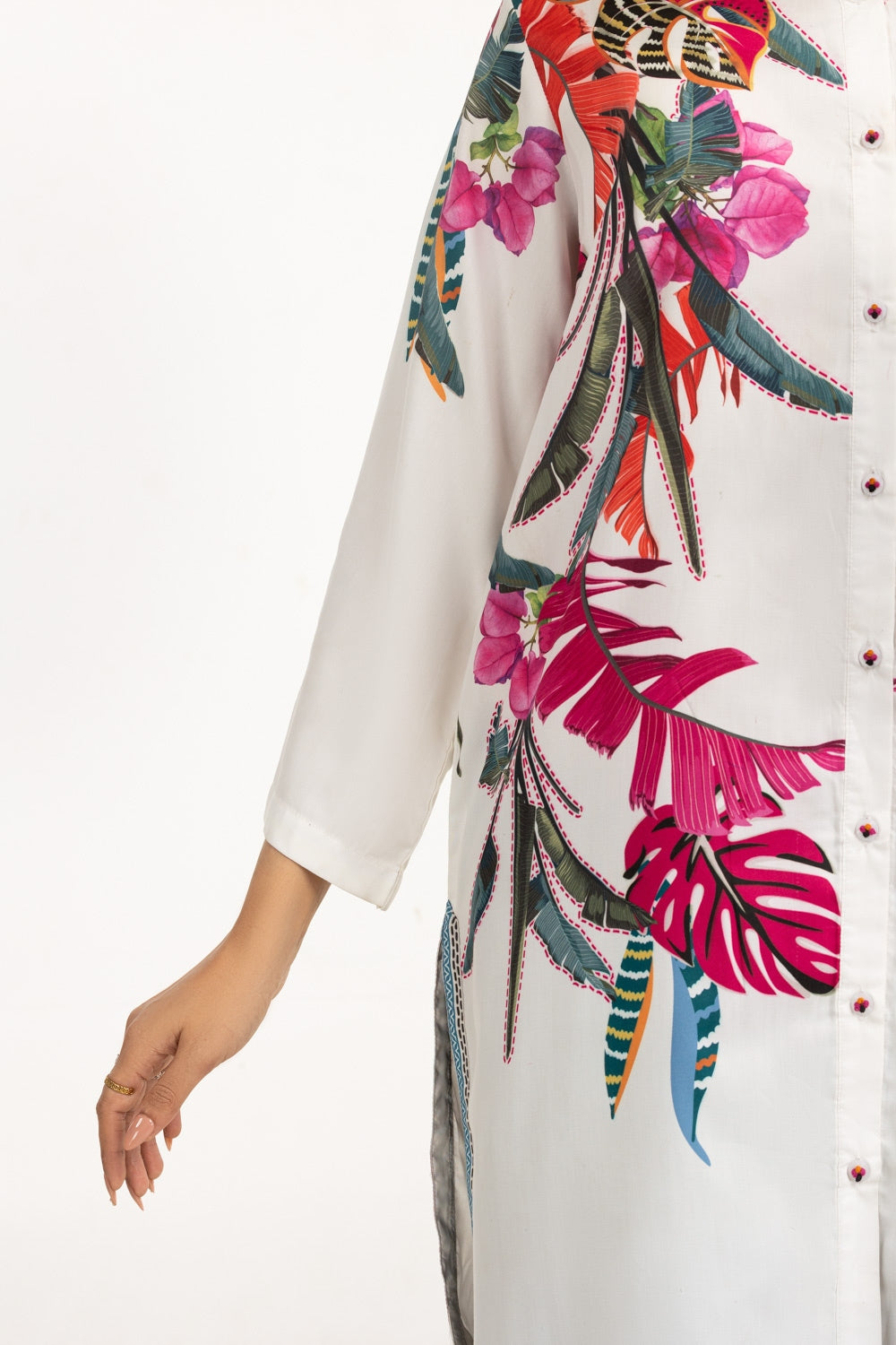 Poly-Cambric Printed Shirt