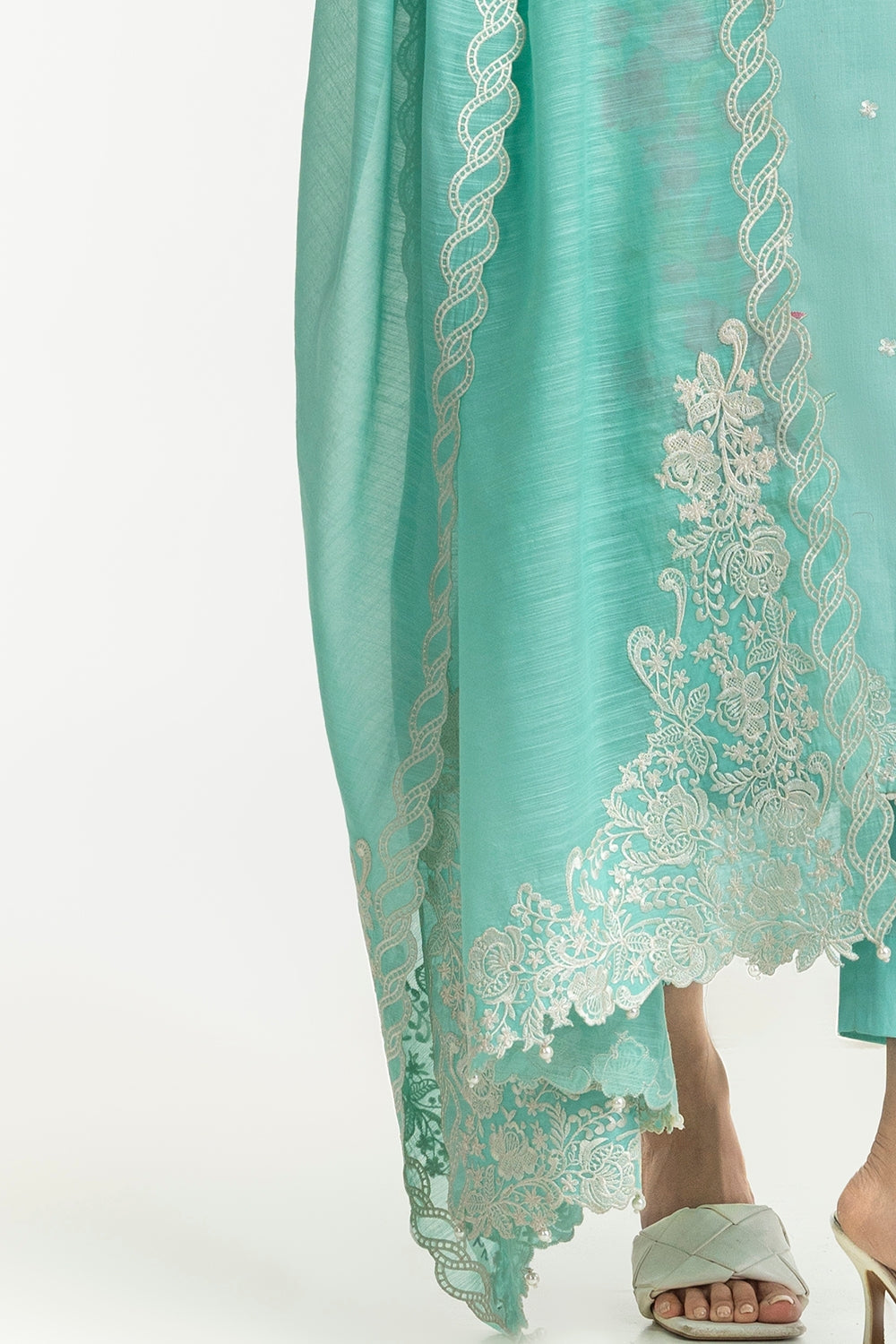 Poly Munar Embroidered Dupatta
