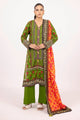 3 Piece Unstitched Printed Khaddar Suit