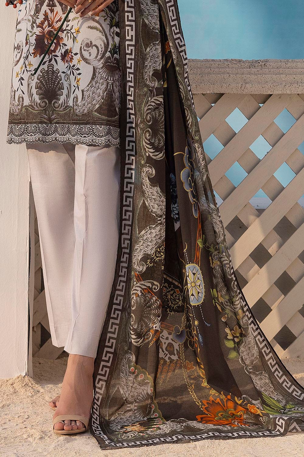 2 Piece Unstitched Printed Lawn Suit