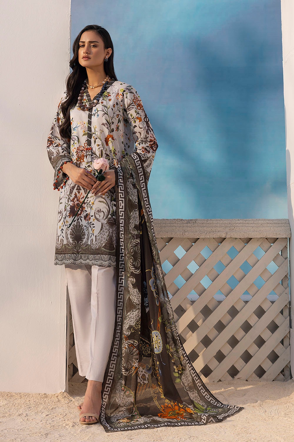 2 Piece Unstitched Printed Lawn Suit