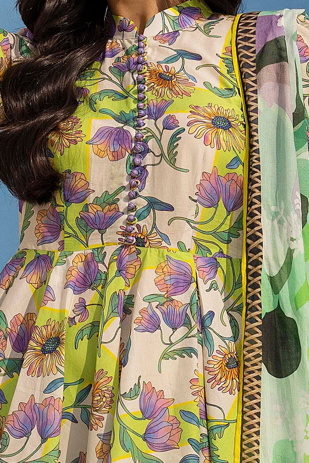 2 Piece Unstitched Printed Lawn Suit
