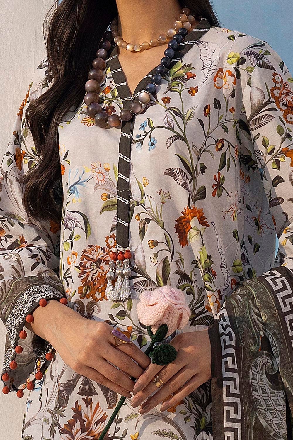 2 Piece Unstitched Printed Lawn Suit