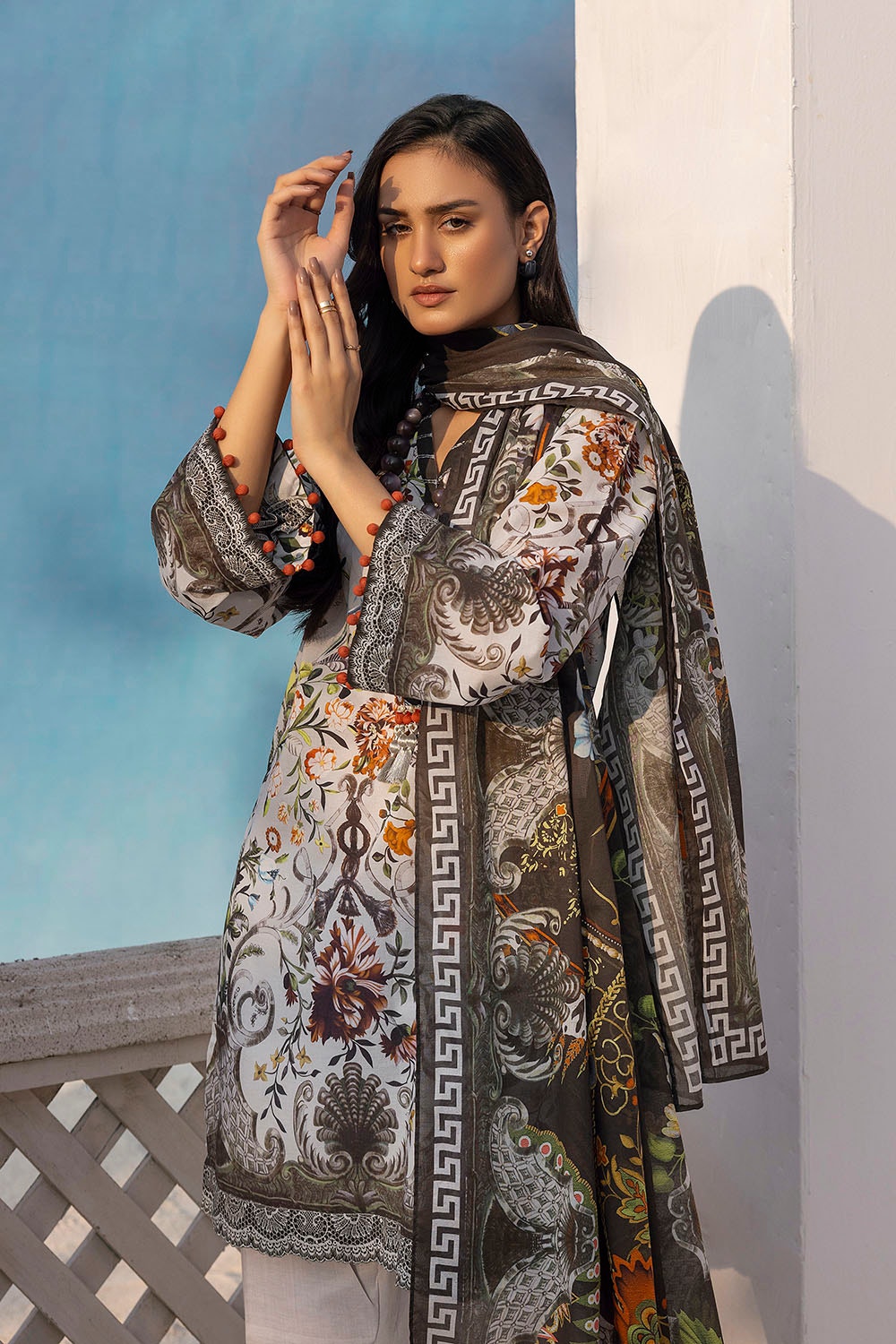 2 Piece Unstitched Printed Lawn Suit