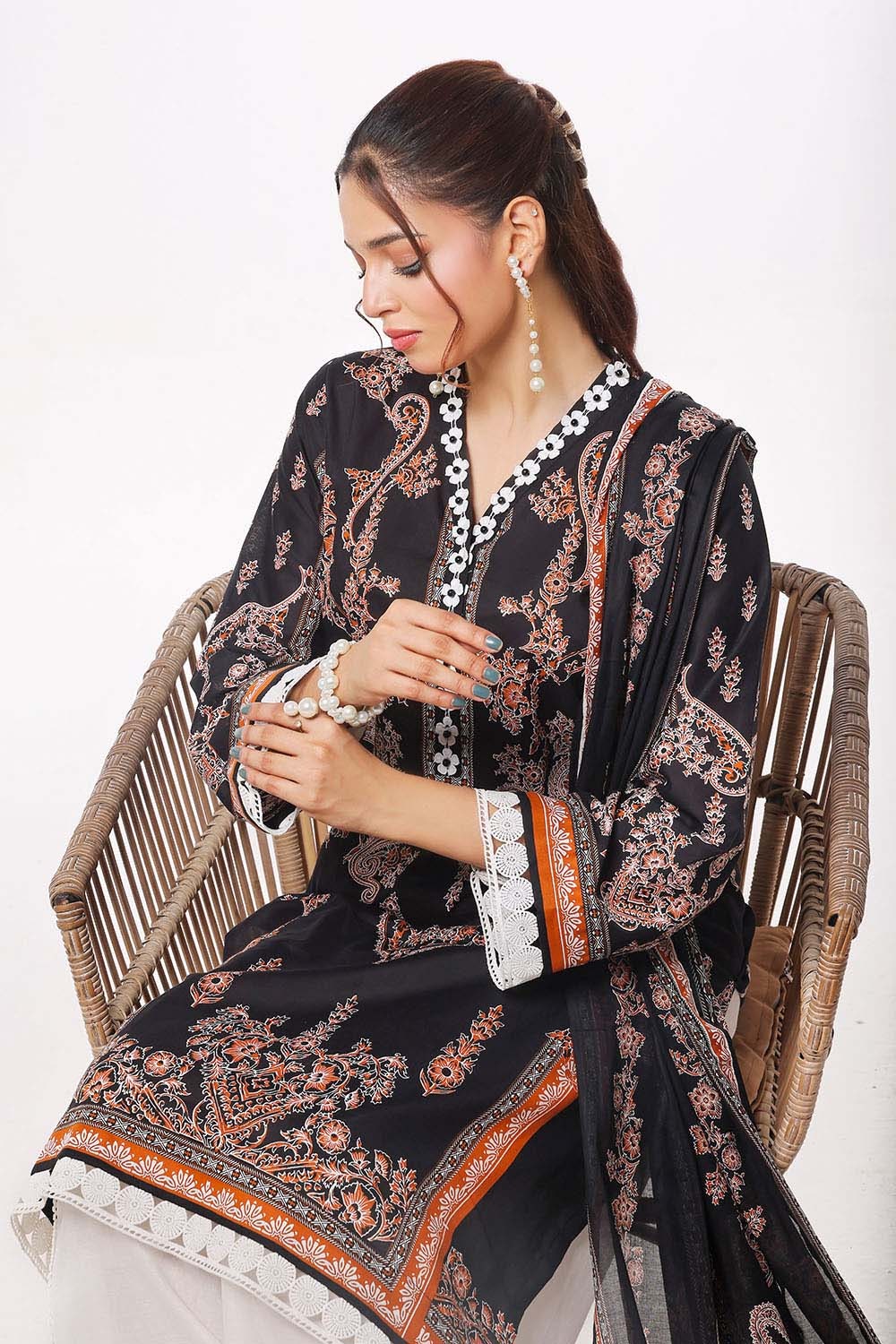 3 Piece Unstitched Printed Lawn Suit