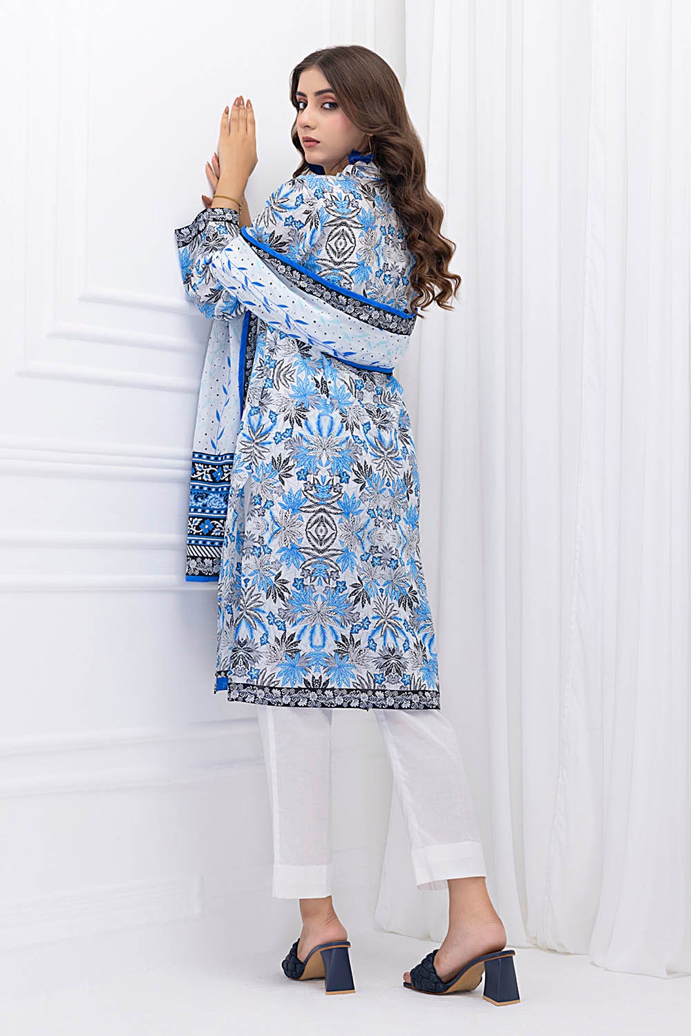 3 Piece Unstitched Printed Lawn Suit