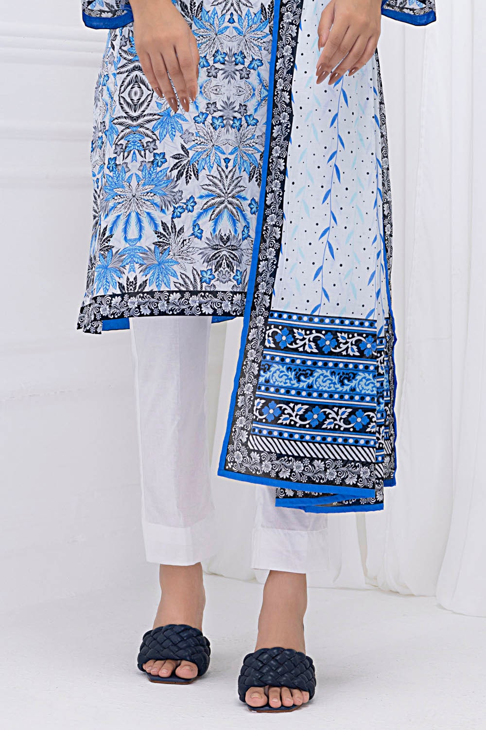 3 Piece Unstitched Printed Lawn Suit