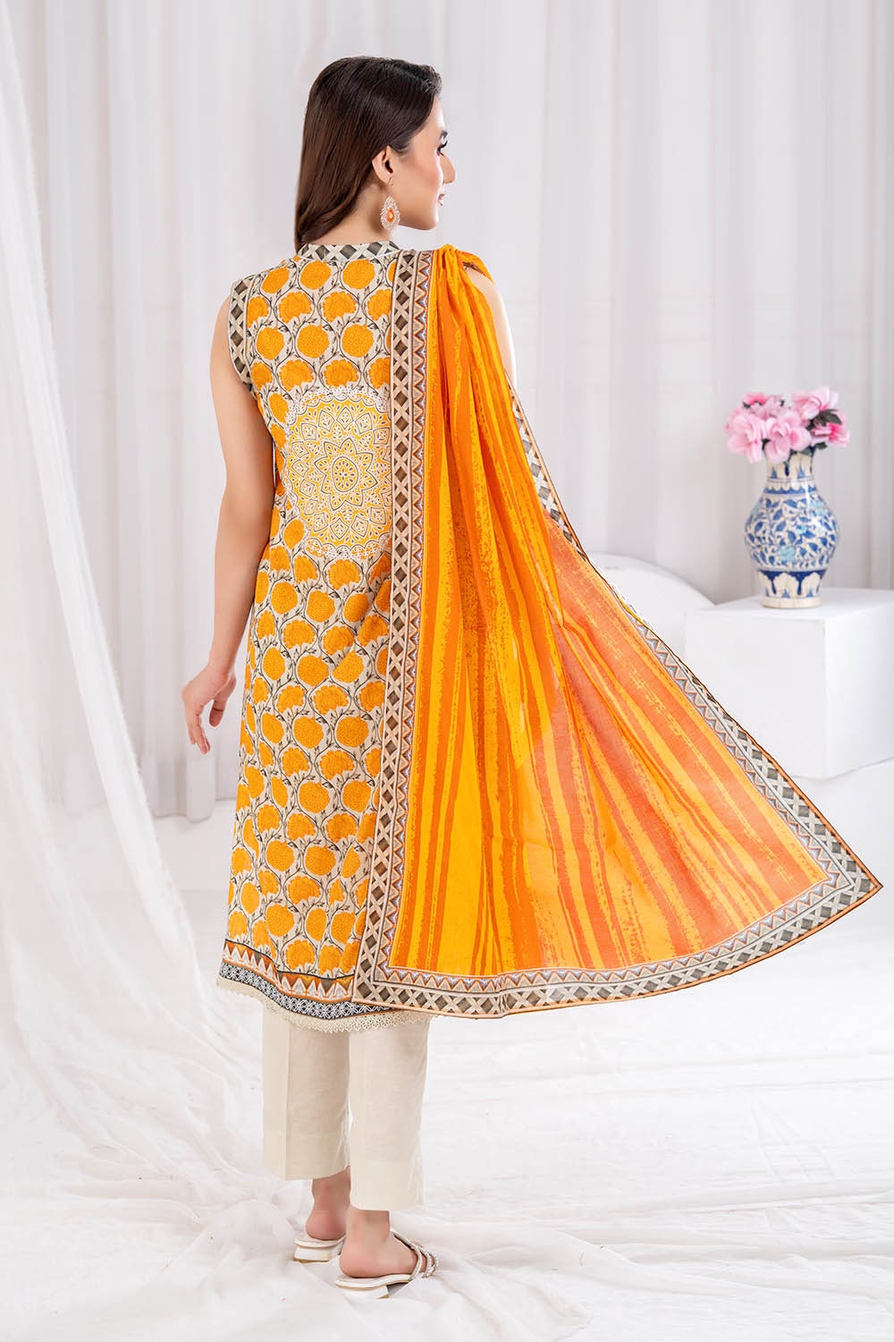 3 Piece Unstitched Printed Lawn Suit