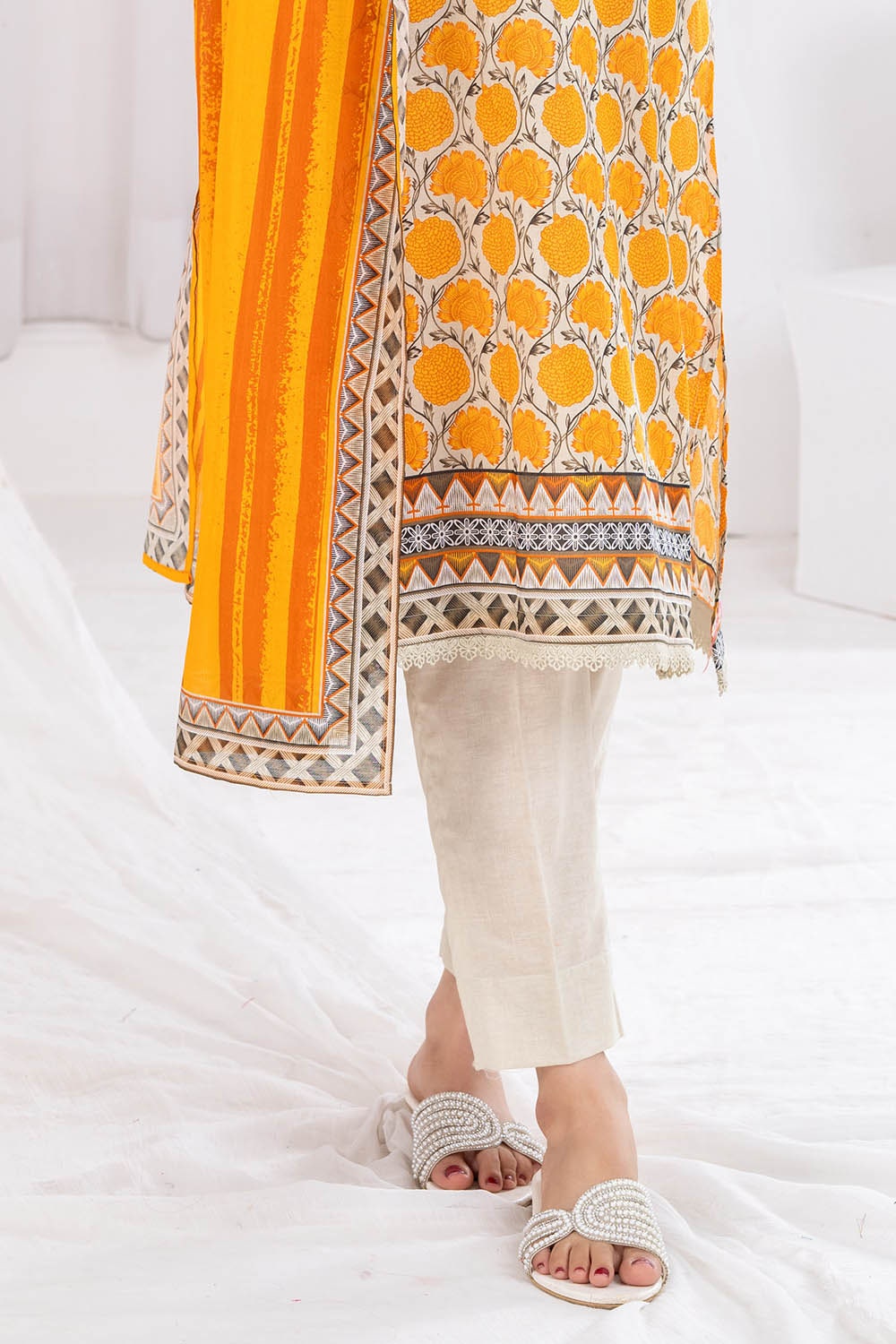 3 Piece Unstitched Printed Lawn Suit