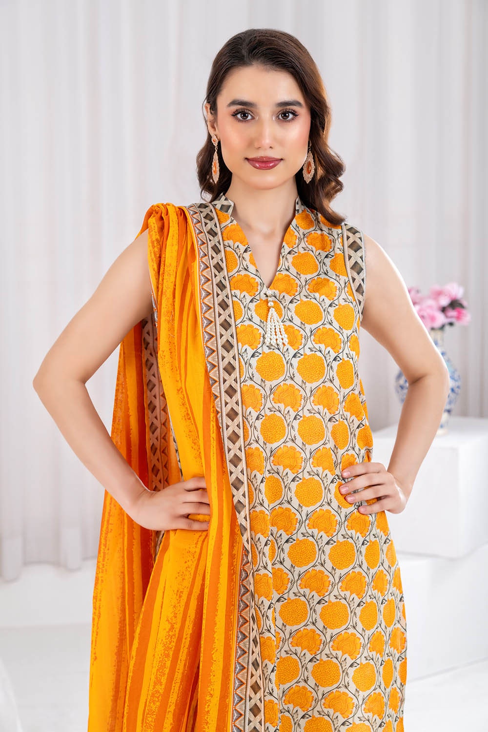 3 Piece Unstitched Printed Lawn Suit