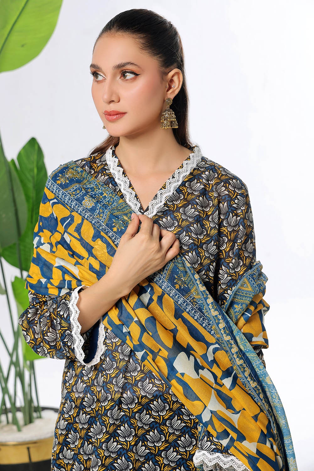 3 Piece Unstitched Printed Lawn Suit