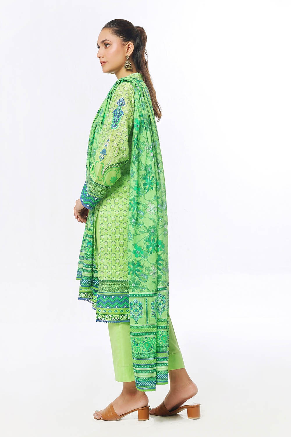 3 Piece Unstitched Printed Lawn Suit