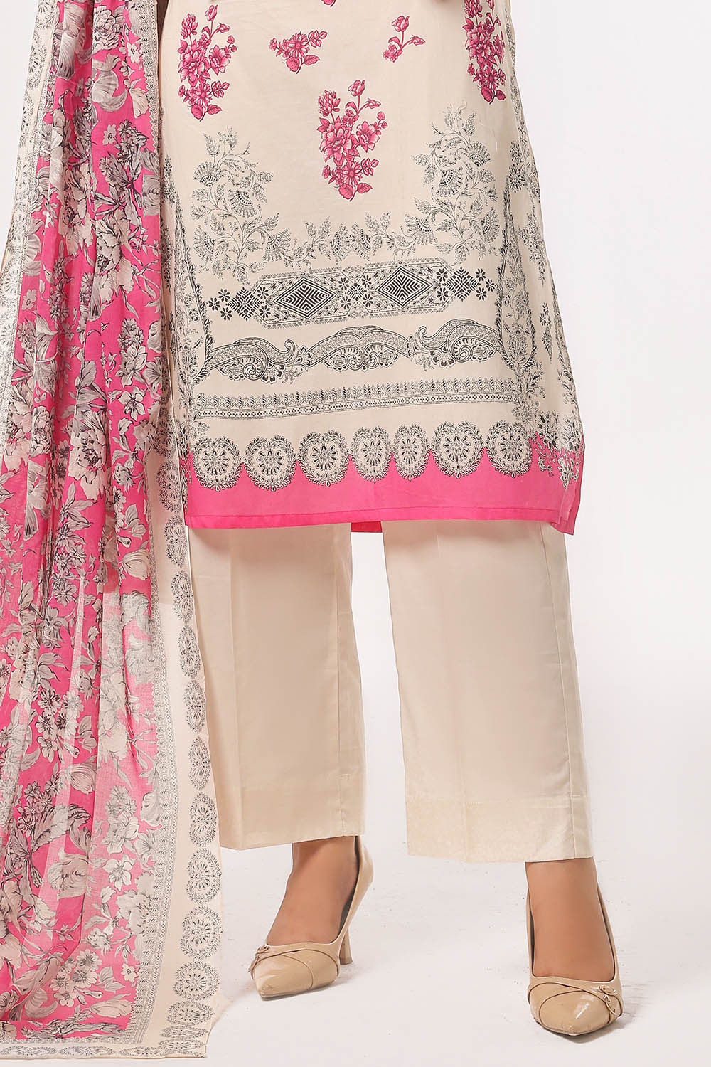 3 Piece Unstitched Printed Lawn Suit