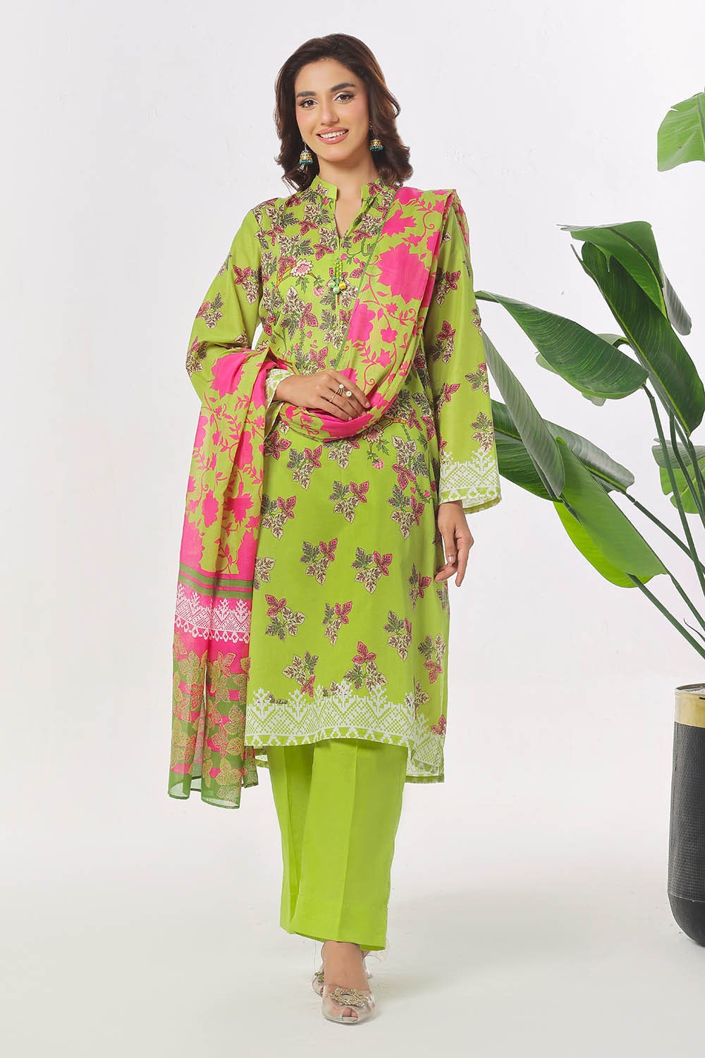 3 Piece Unstitched Printed Lawn Suit