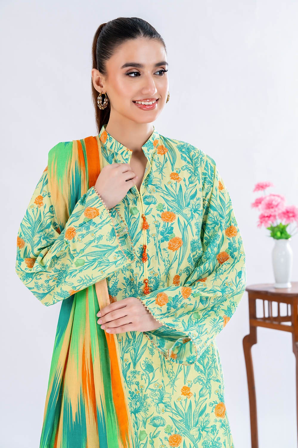 3 Piece Unstitched Printed Lawn Suit