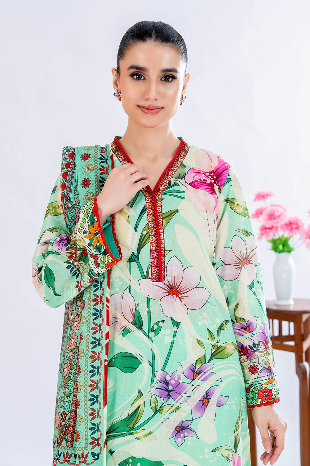 3 Piece Unstitched Printed Lawn Suit