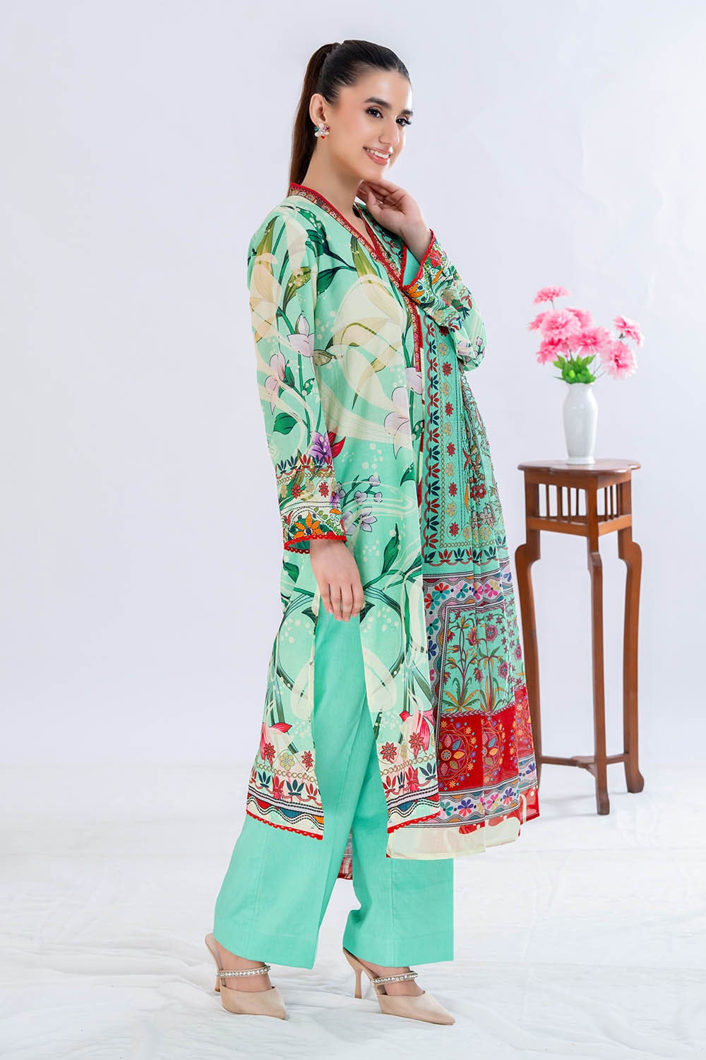 3 Piece Unstitched Printed Lawn Suit