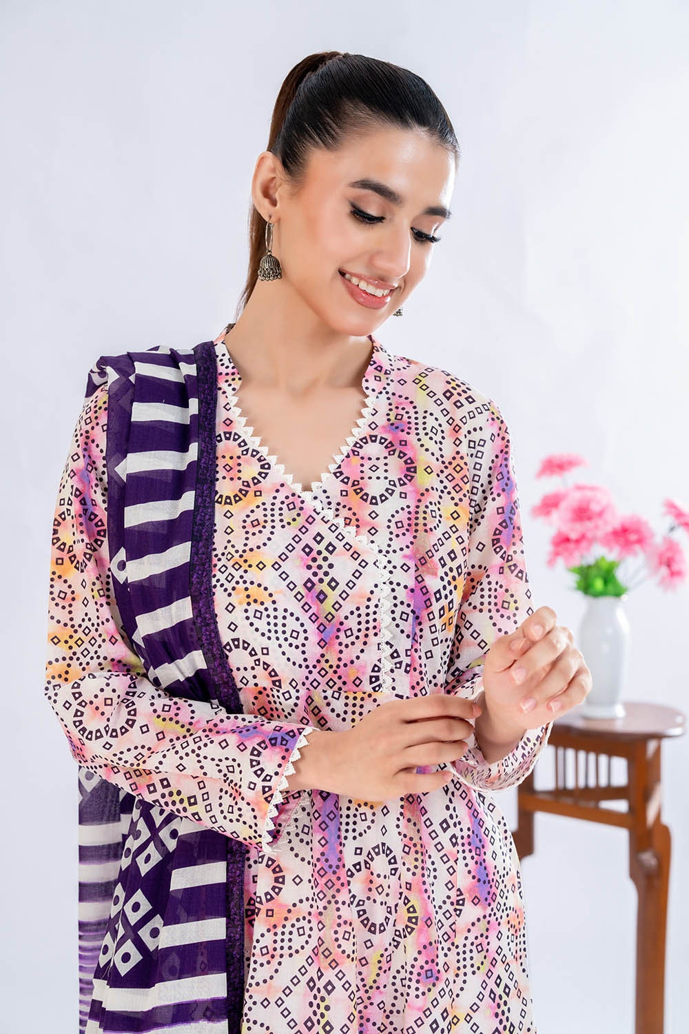 3 Piece Unstitched Printed Lawn Suit