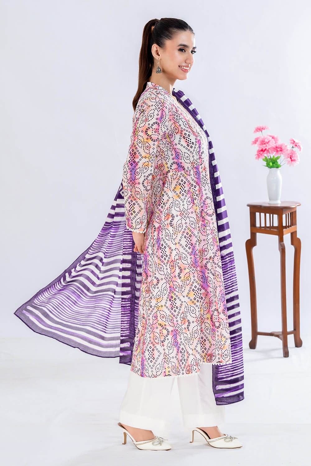 3 Piece Unstitched Printed Lawn Suit