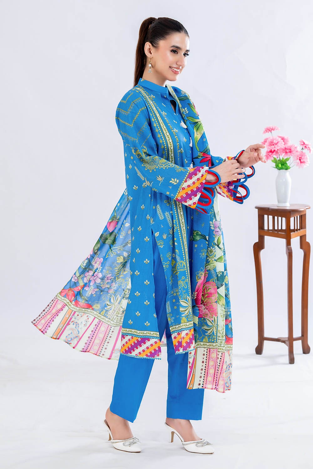 3 Piece Unstitched Printed Lawn Suit