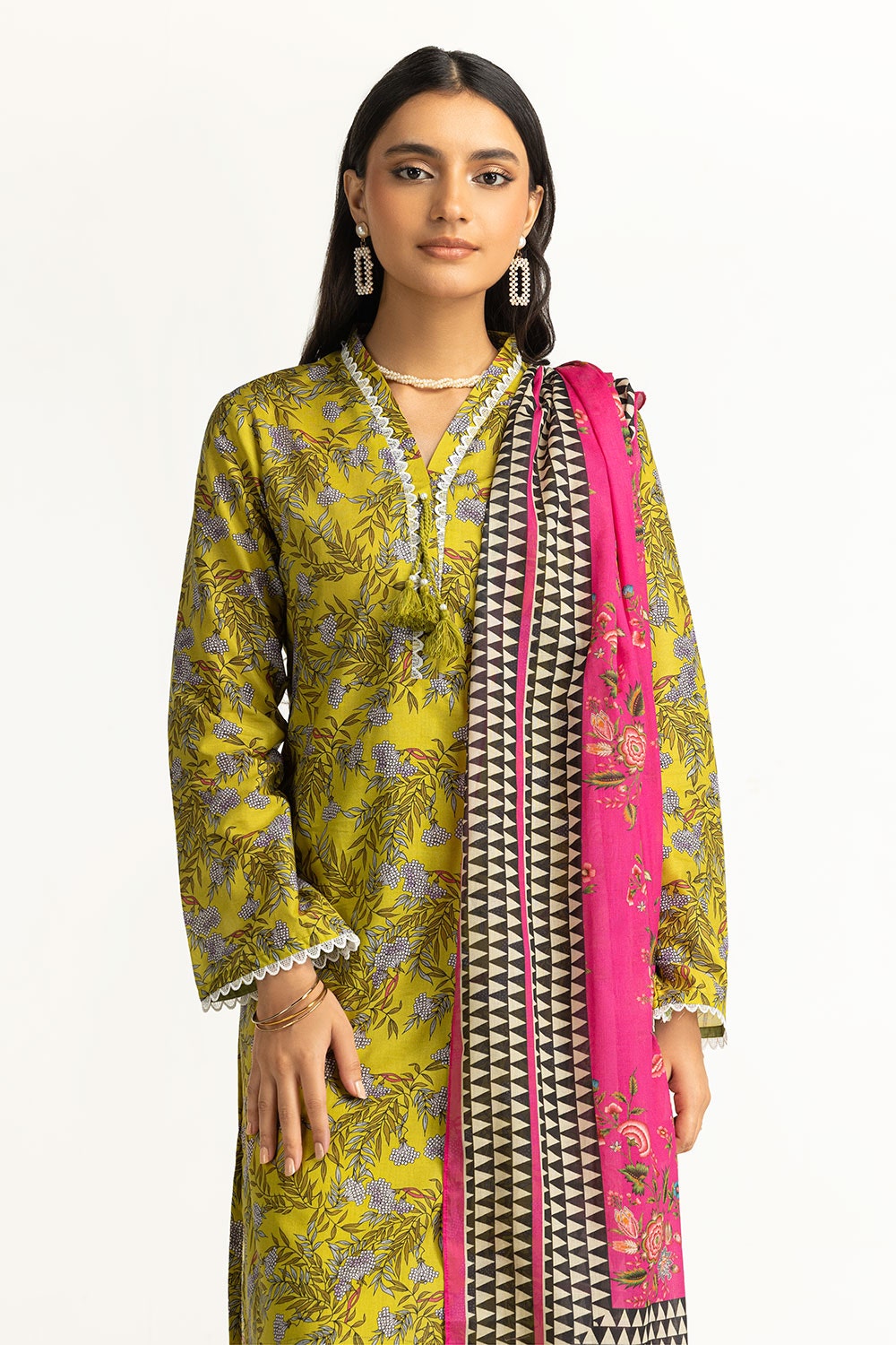3 Piece Unstitched Printed Lawn Suit