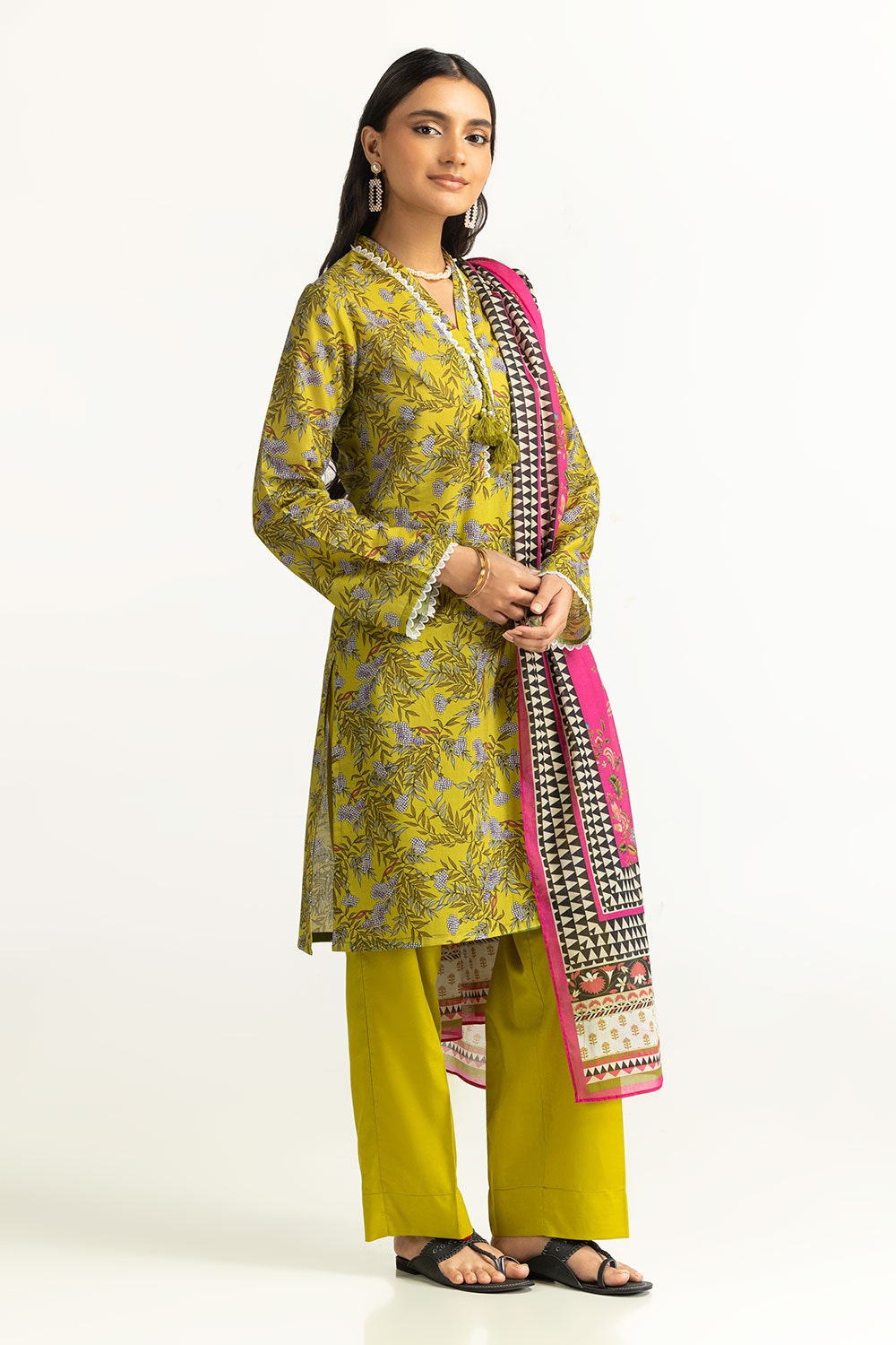 3 Piece Unstitched Printed Lawn Suit