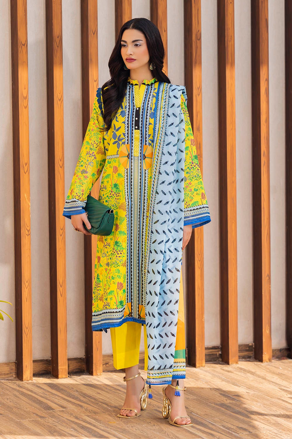 3 Piece Unstitched Printed Lawn Suit