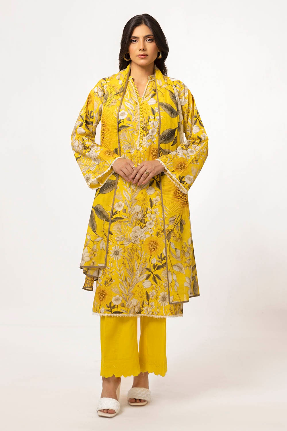 3 Piece Unstitched Printed Lawn Suit