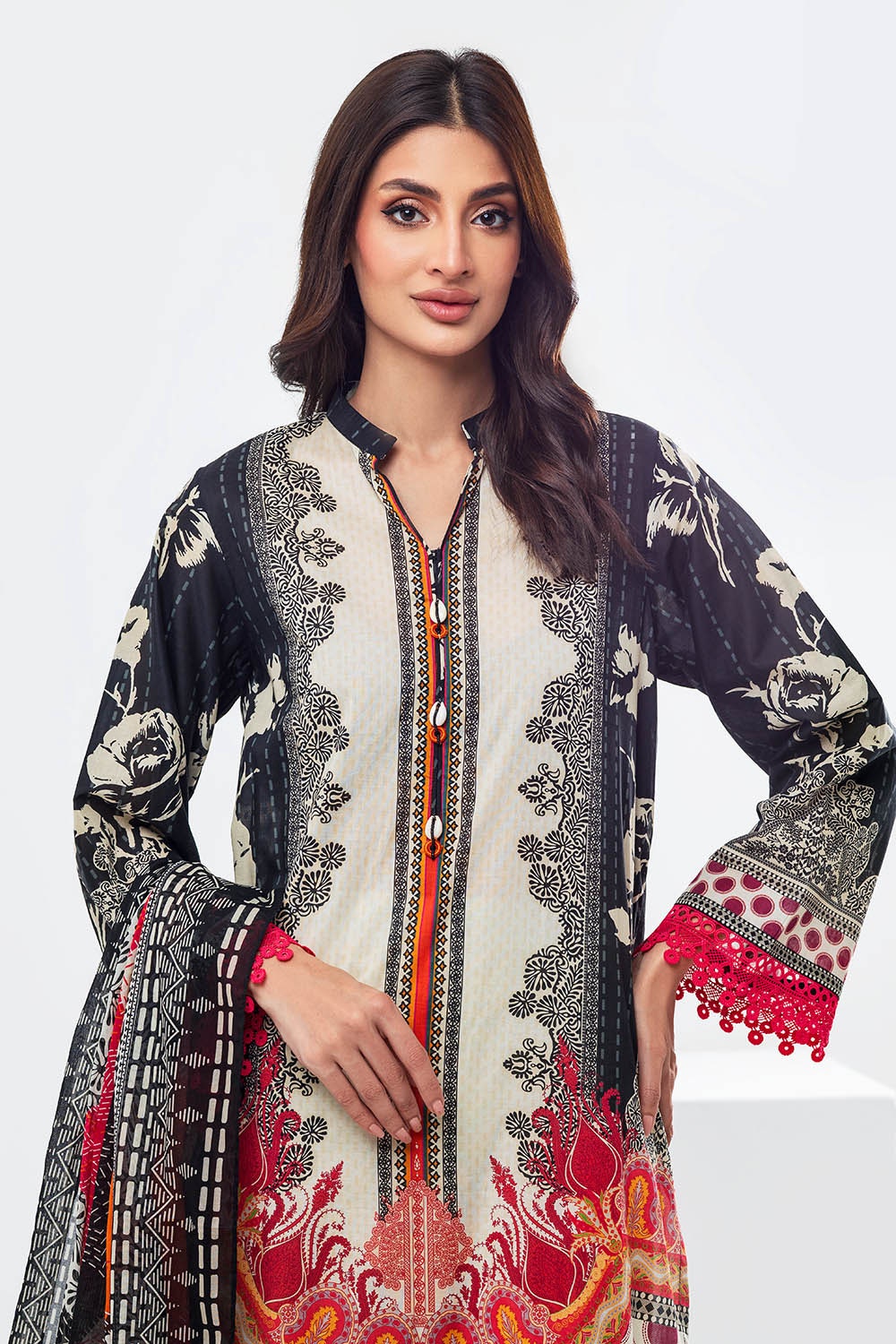 3 Piece Unstitched Printed Lawn Suit