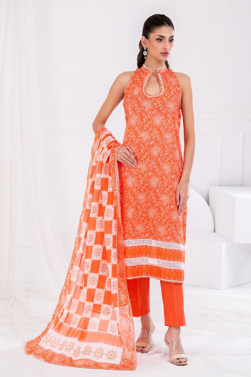 3 Piece Unstitched Printed Lawn Suit
