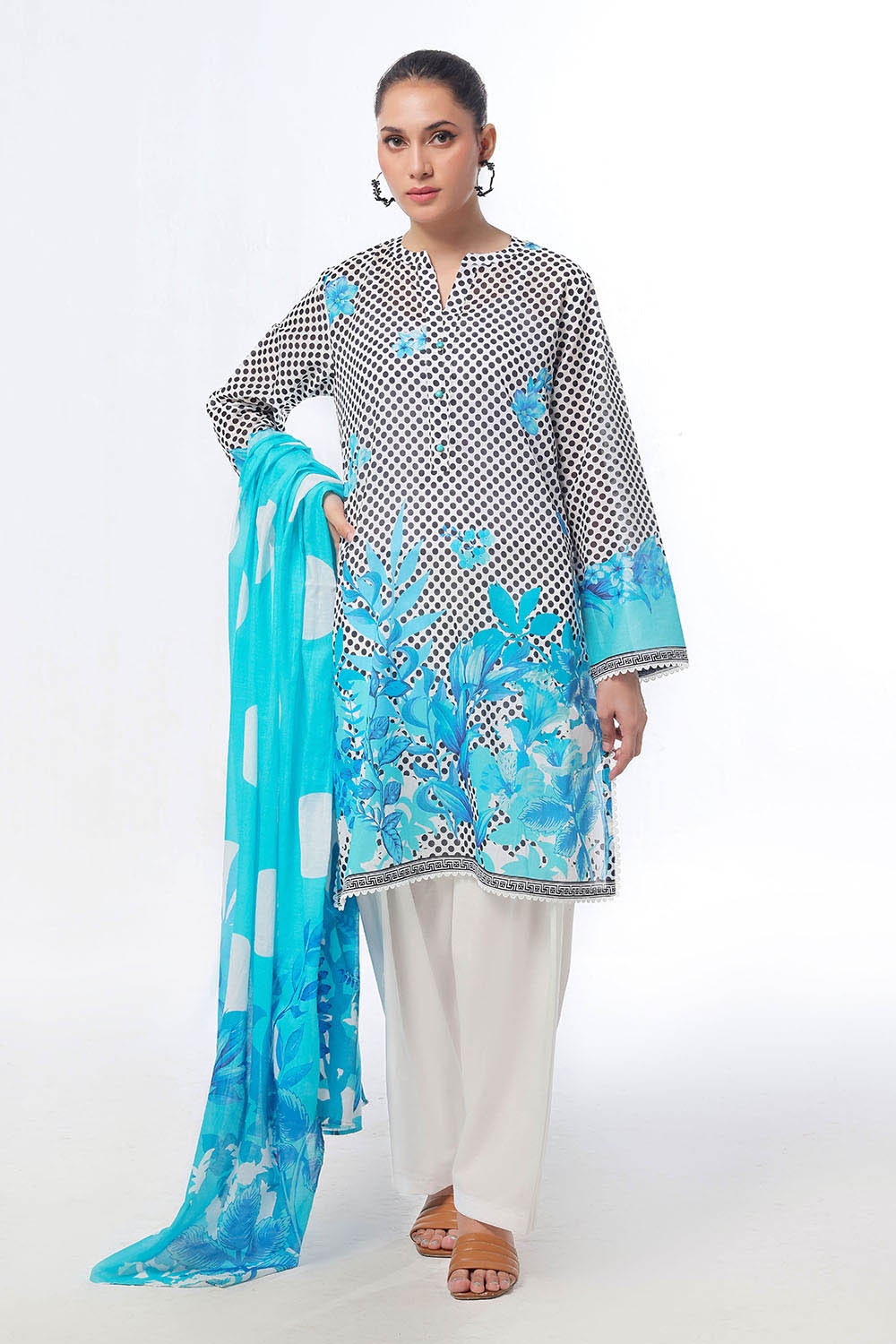 3 Piece Unstitched Printed Lawn Suit