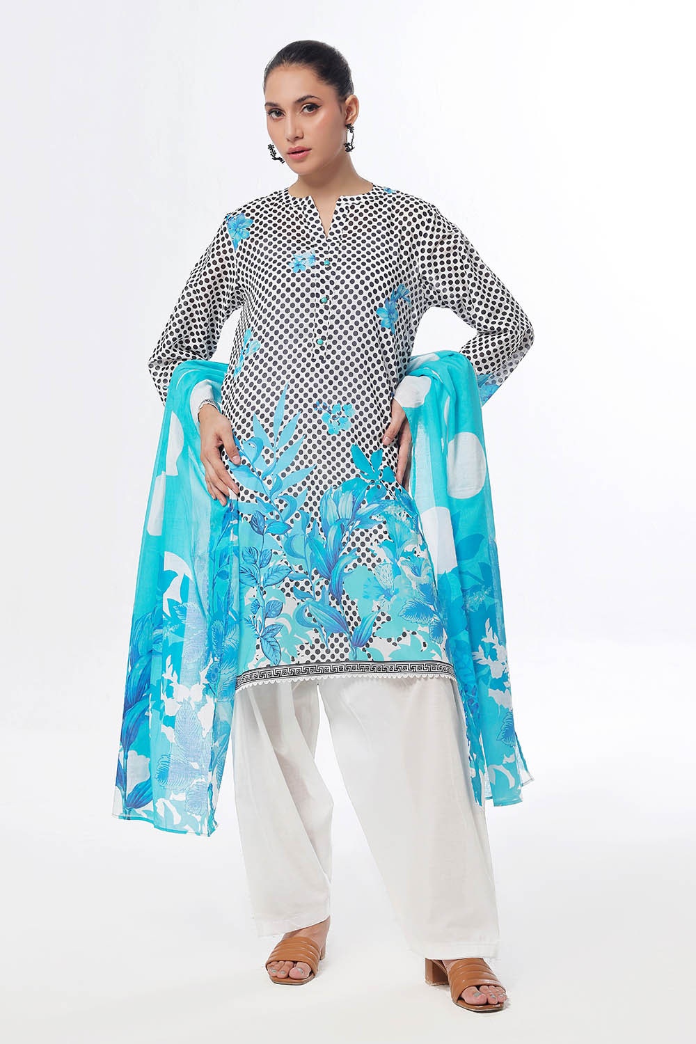 3 Piece Unstitched Printed Lawn Suit