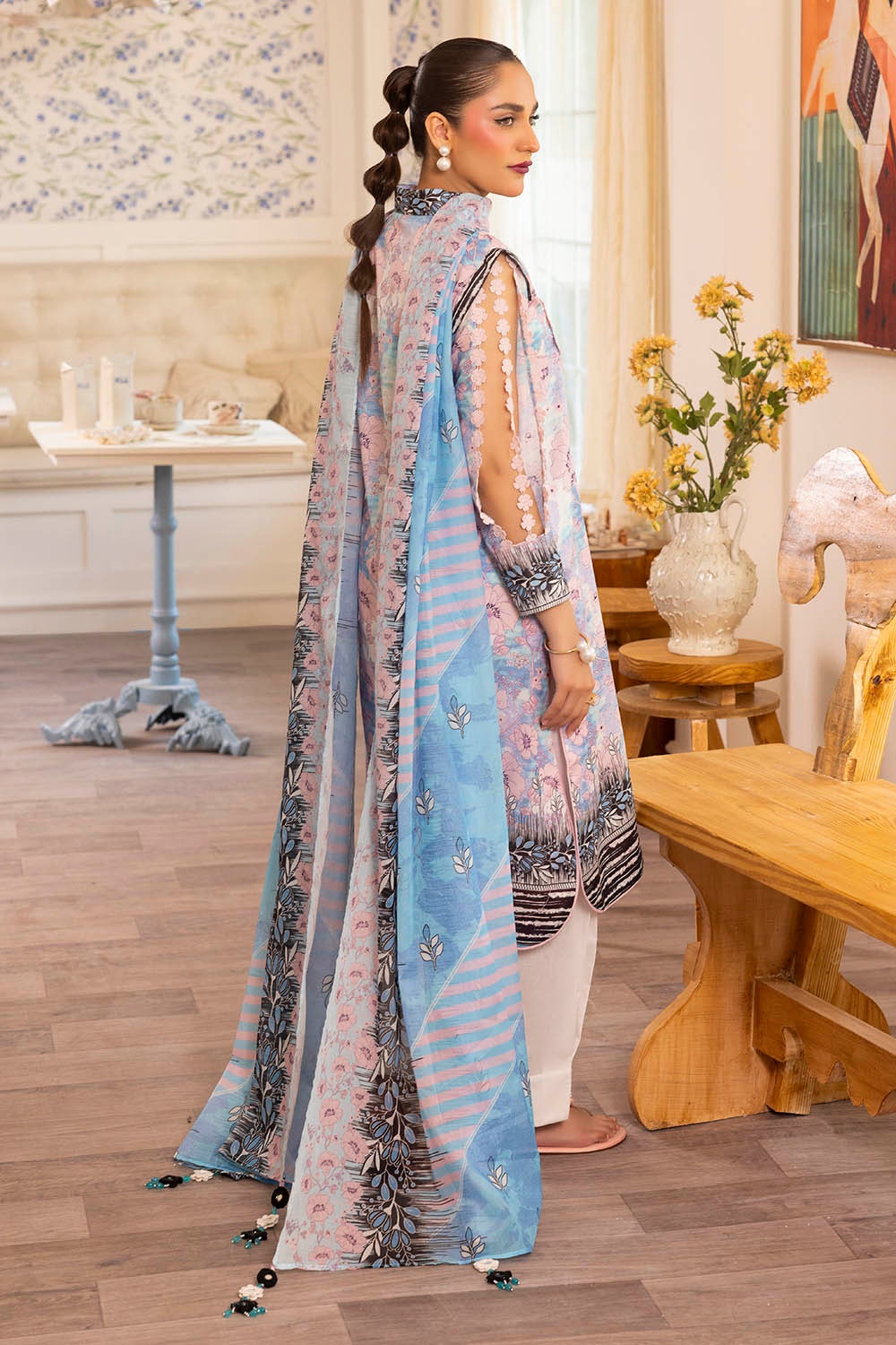 3 Piece Unstitched Printed Lawn Suit
