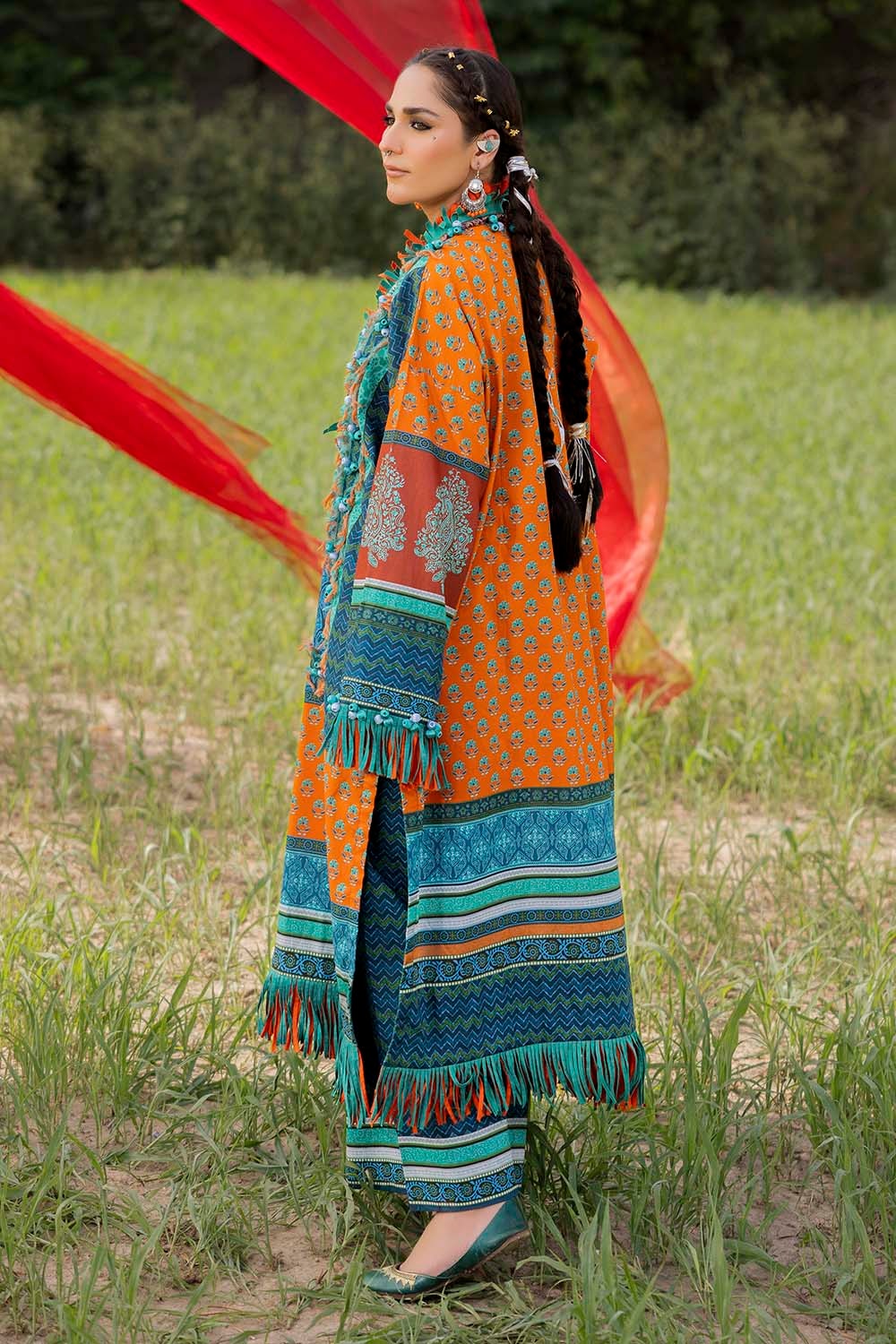 2 Piece Unstitched Printed Lawn Suit