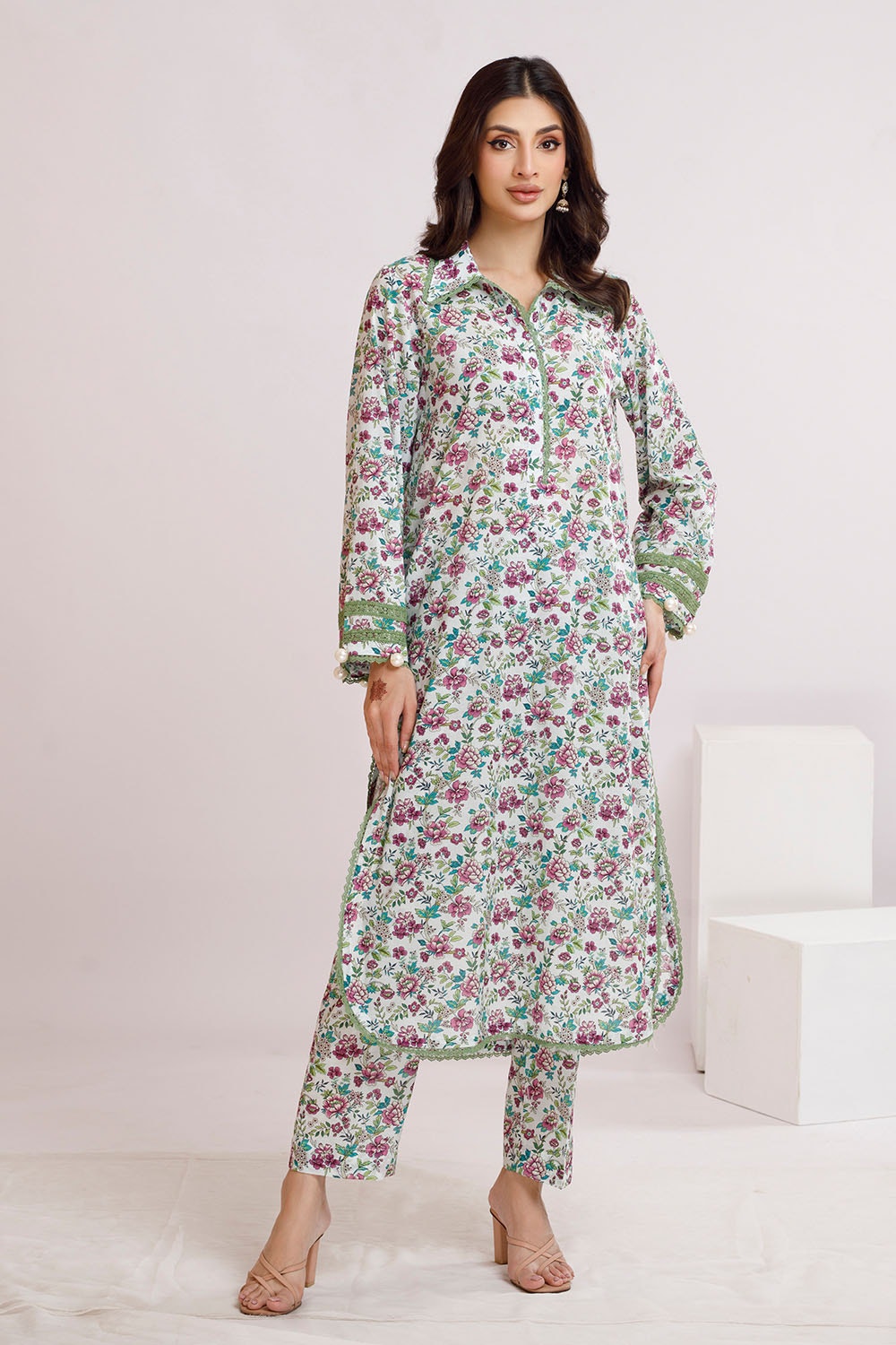 2 Piece Unstitched Printed Lawn Suit