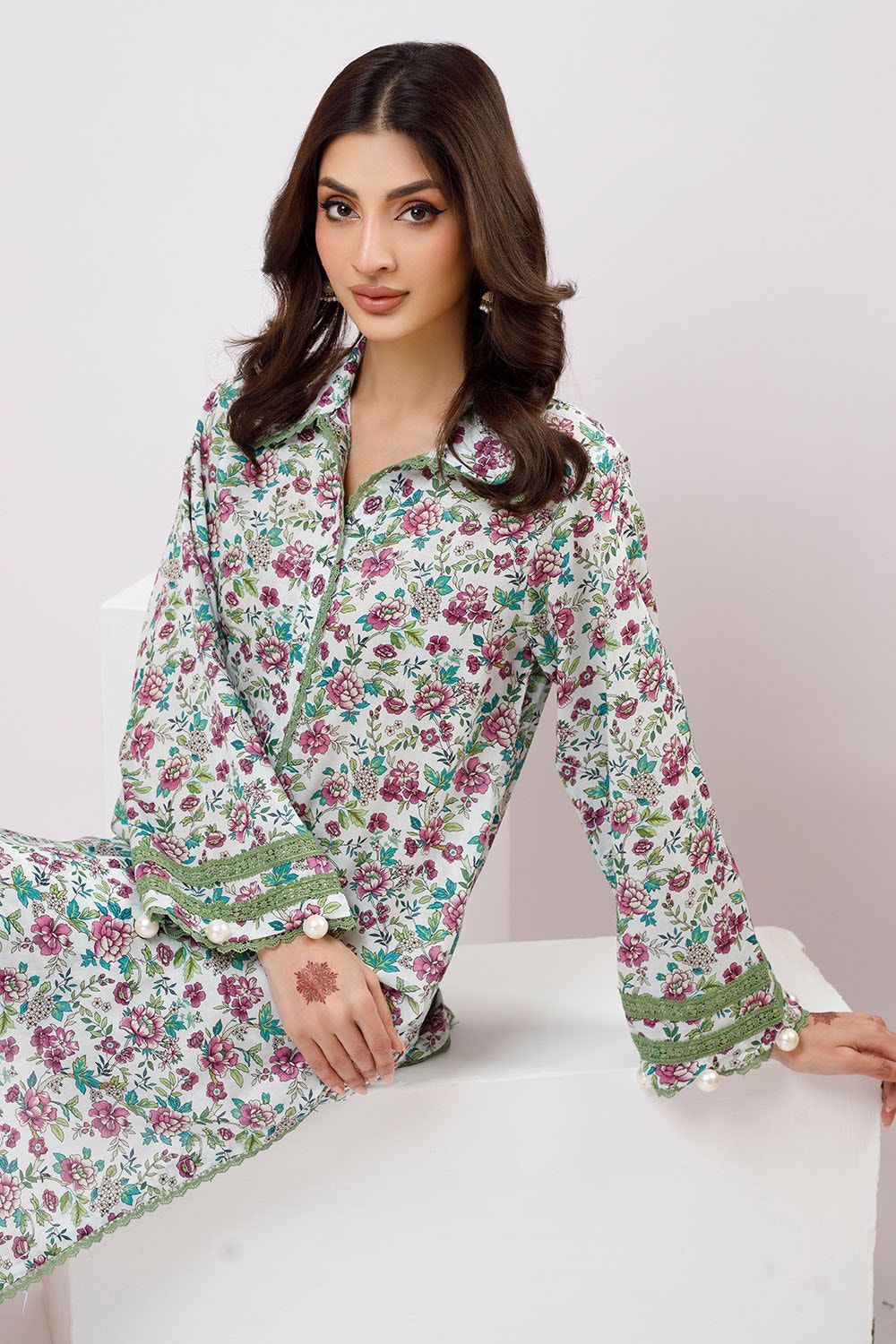 2 Piece Unstitched Printed Lawn Suit
