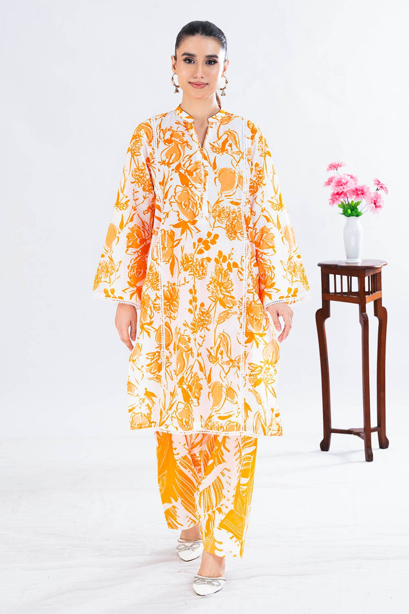2 Piece Unstitched Printed Lawn Suit