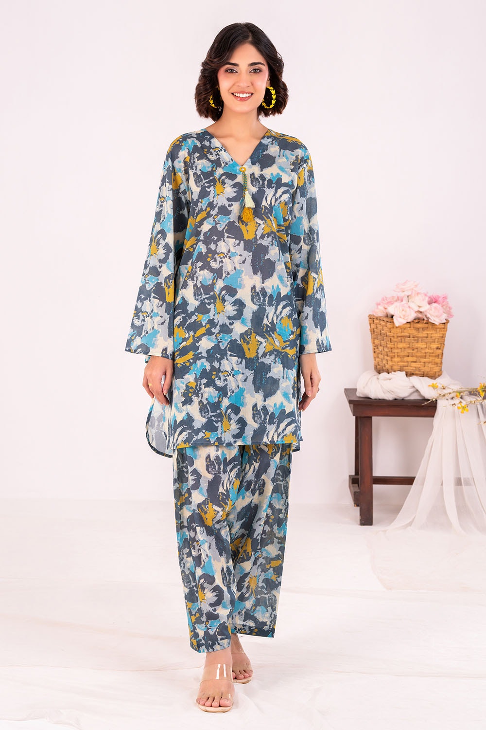 2 Piece Unstitched Printed Lawn Suit