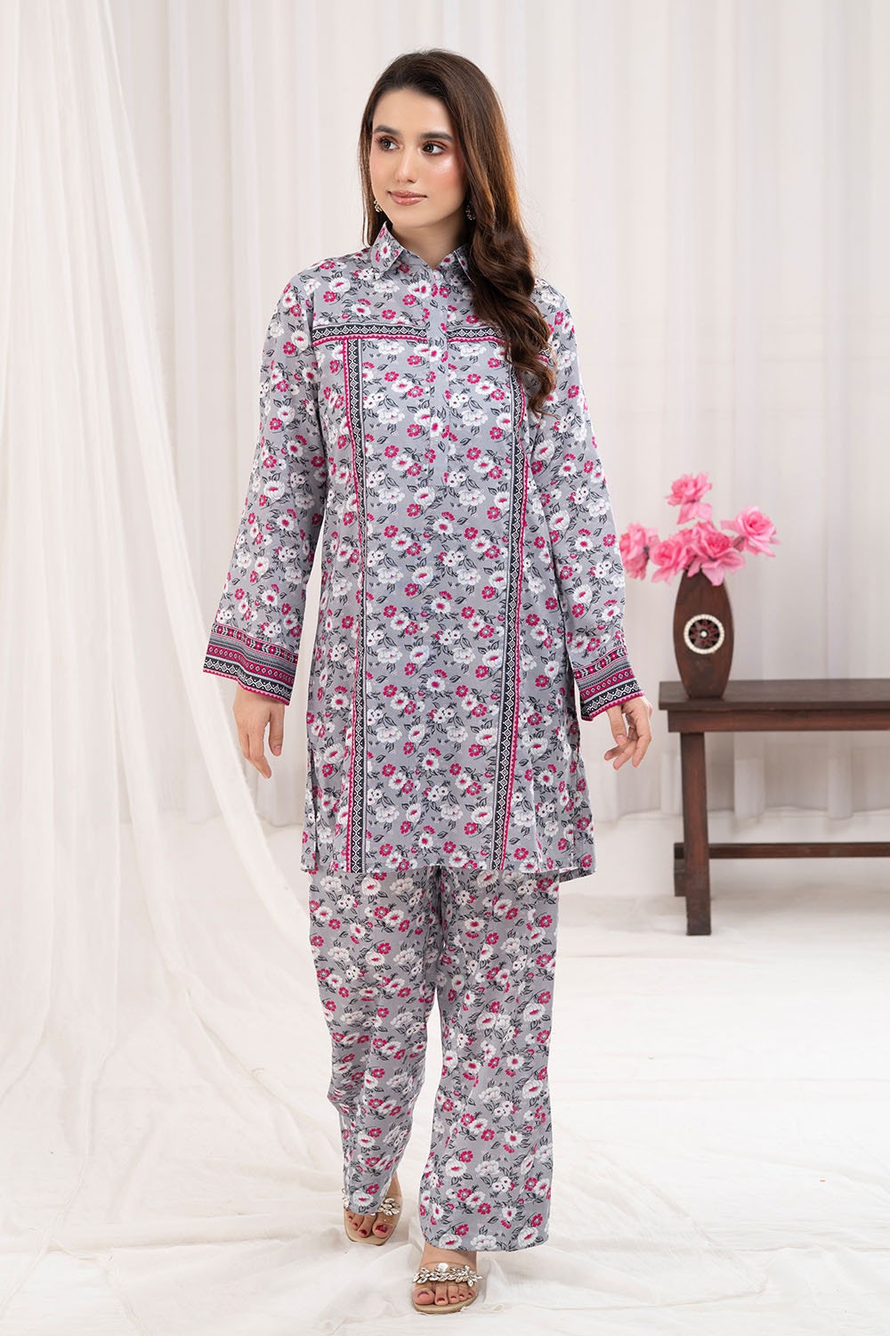 2 Piece Unstitched Printed Lawn Suit