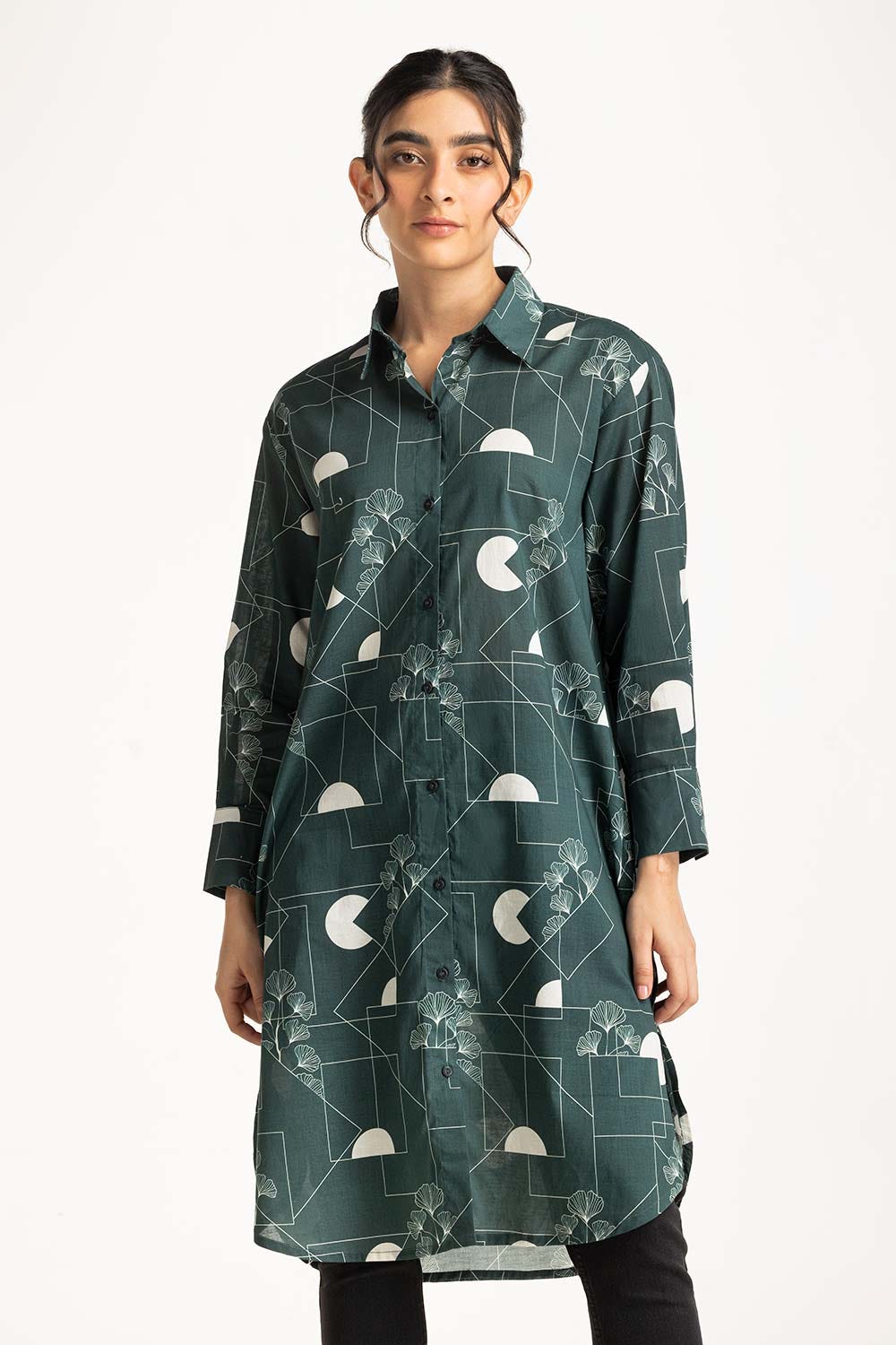 Printed tunic dress