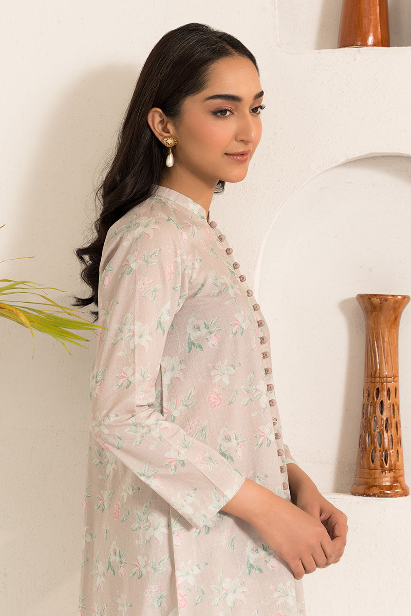 FLORAL ASH-2PC (SHIRT & TROUSER)