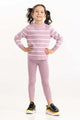 Toddler Girl Purple Striped Sweater