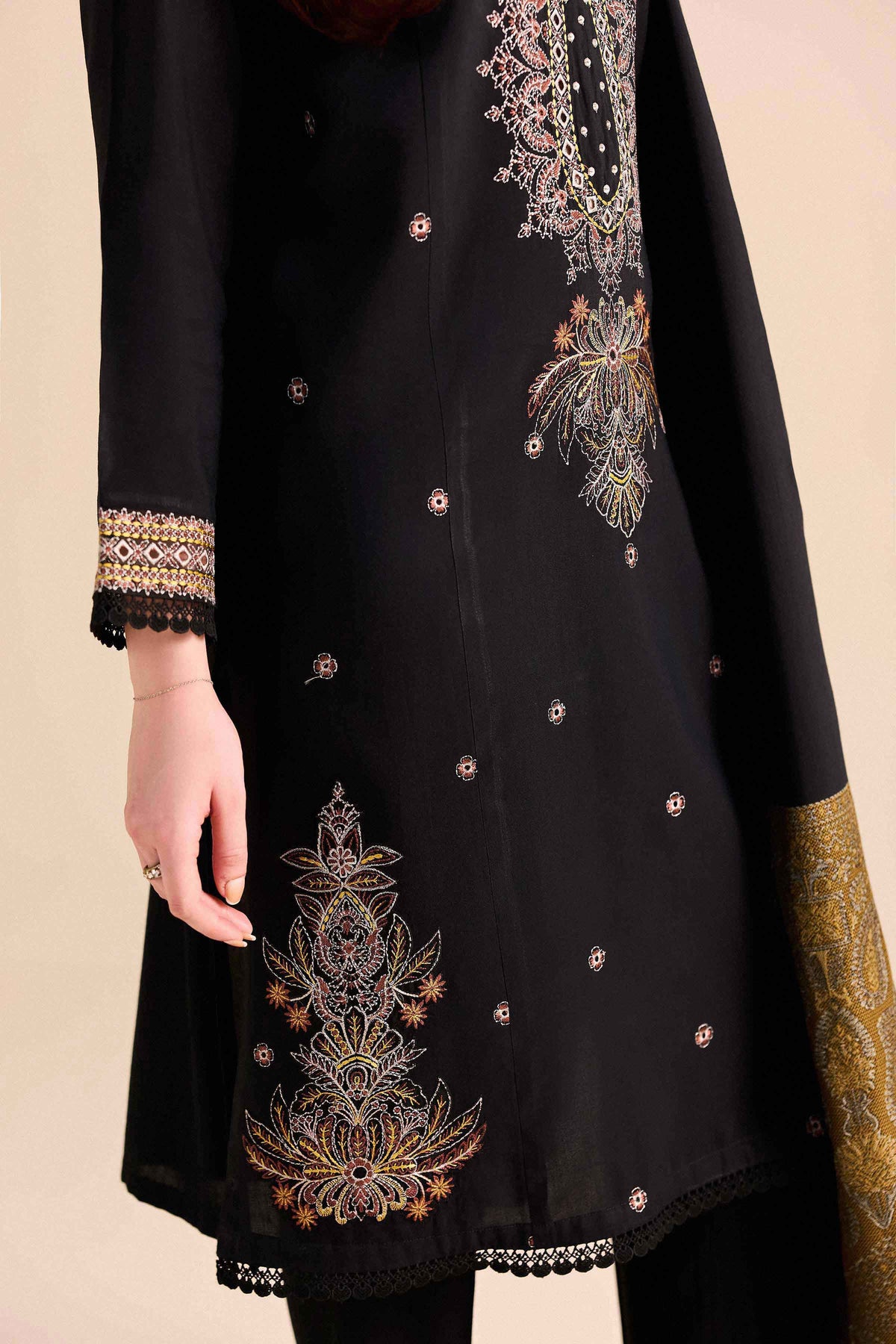3 Piece - Embroidered Suit - PW25-472