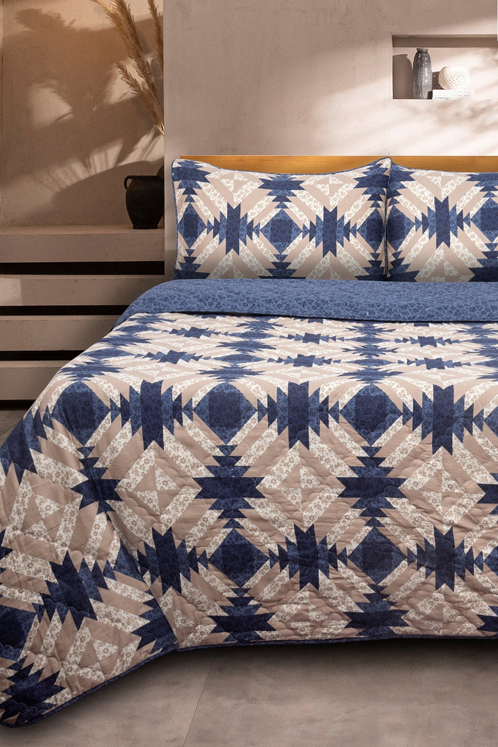 Quad Patch T-200 Bed Throw