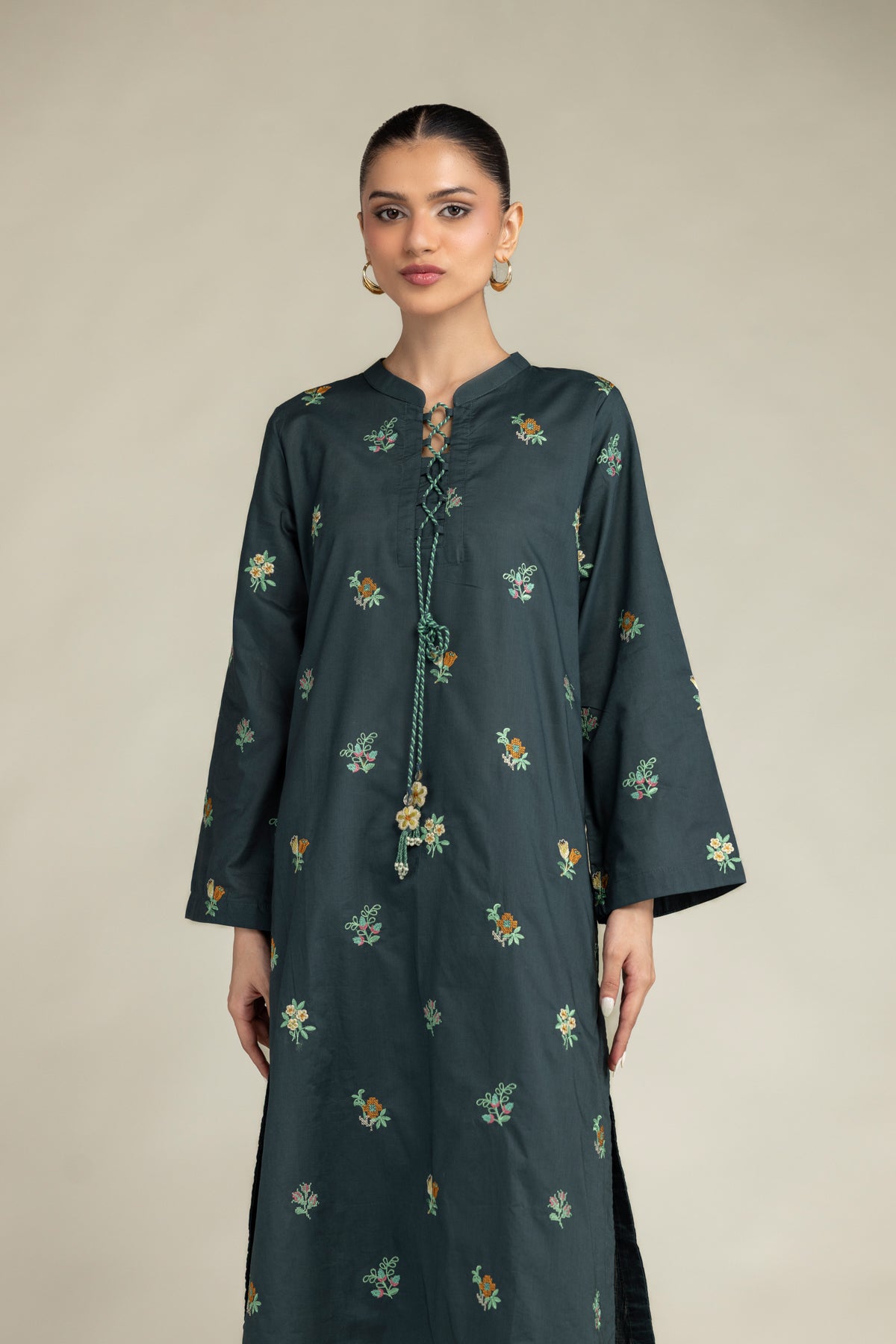 Green Cambric Kurta