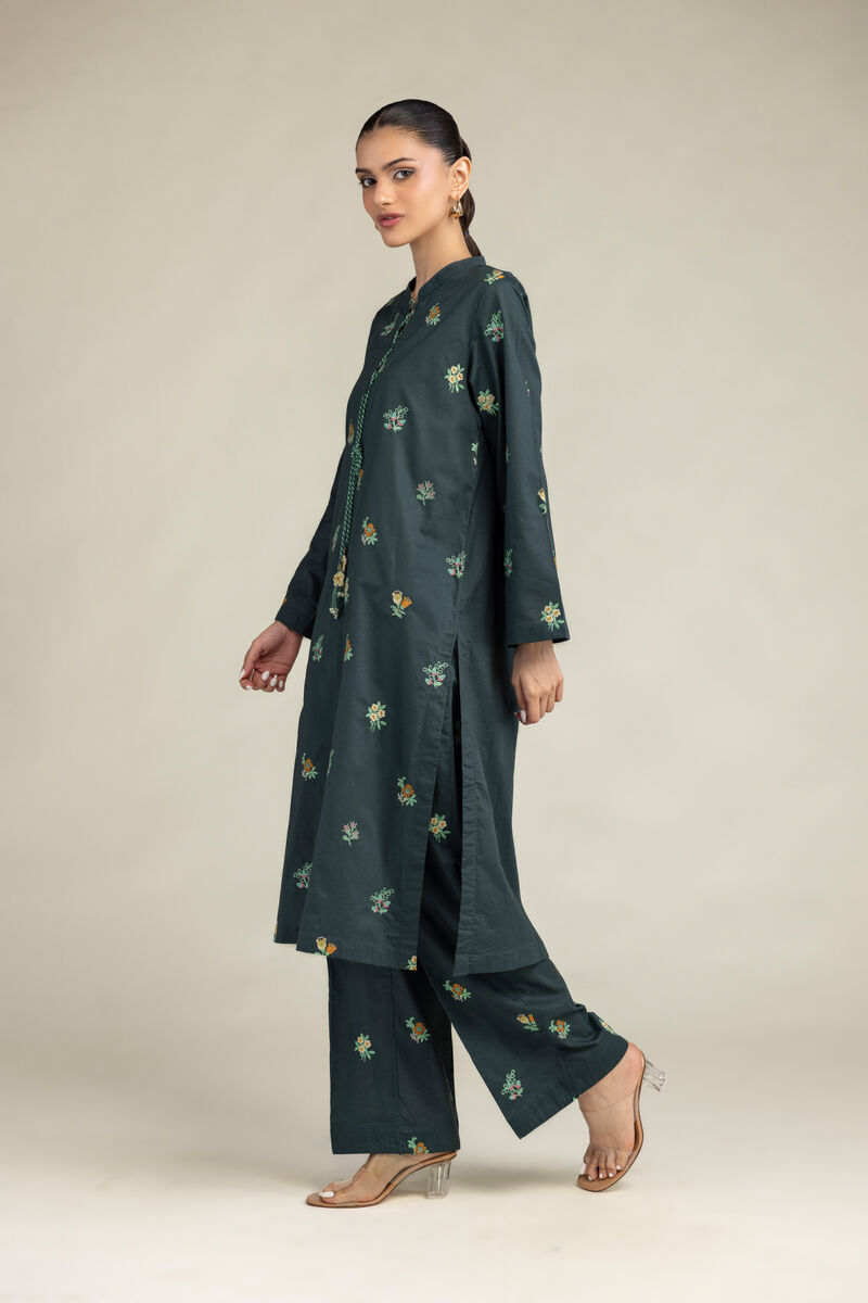 Green Floral Pants