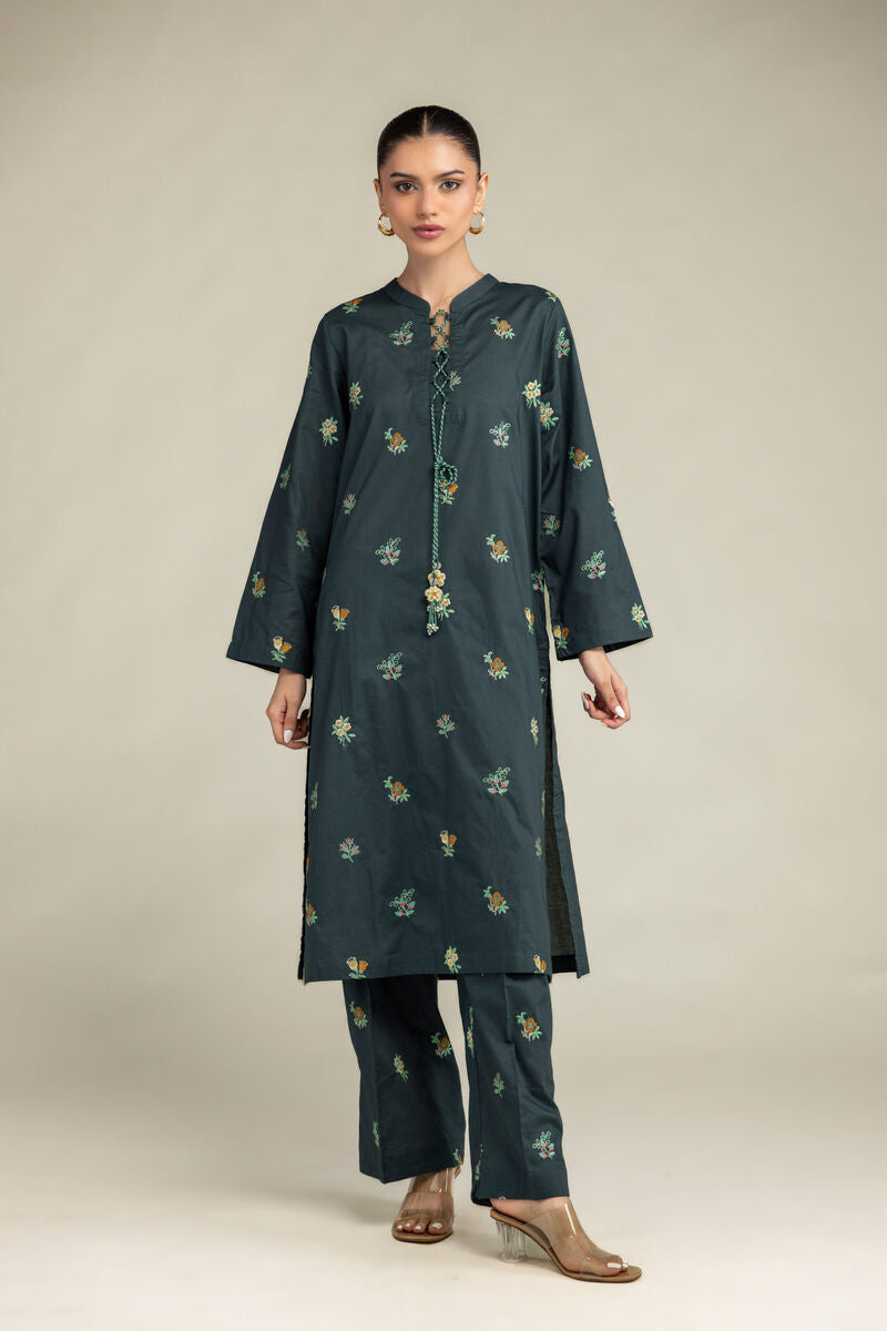 Green Floral Pants