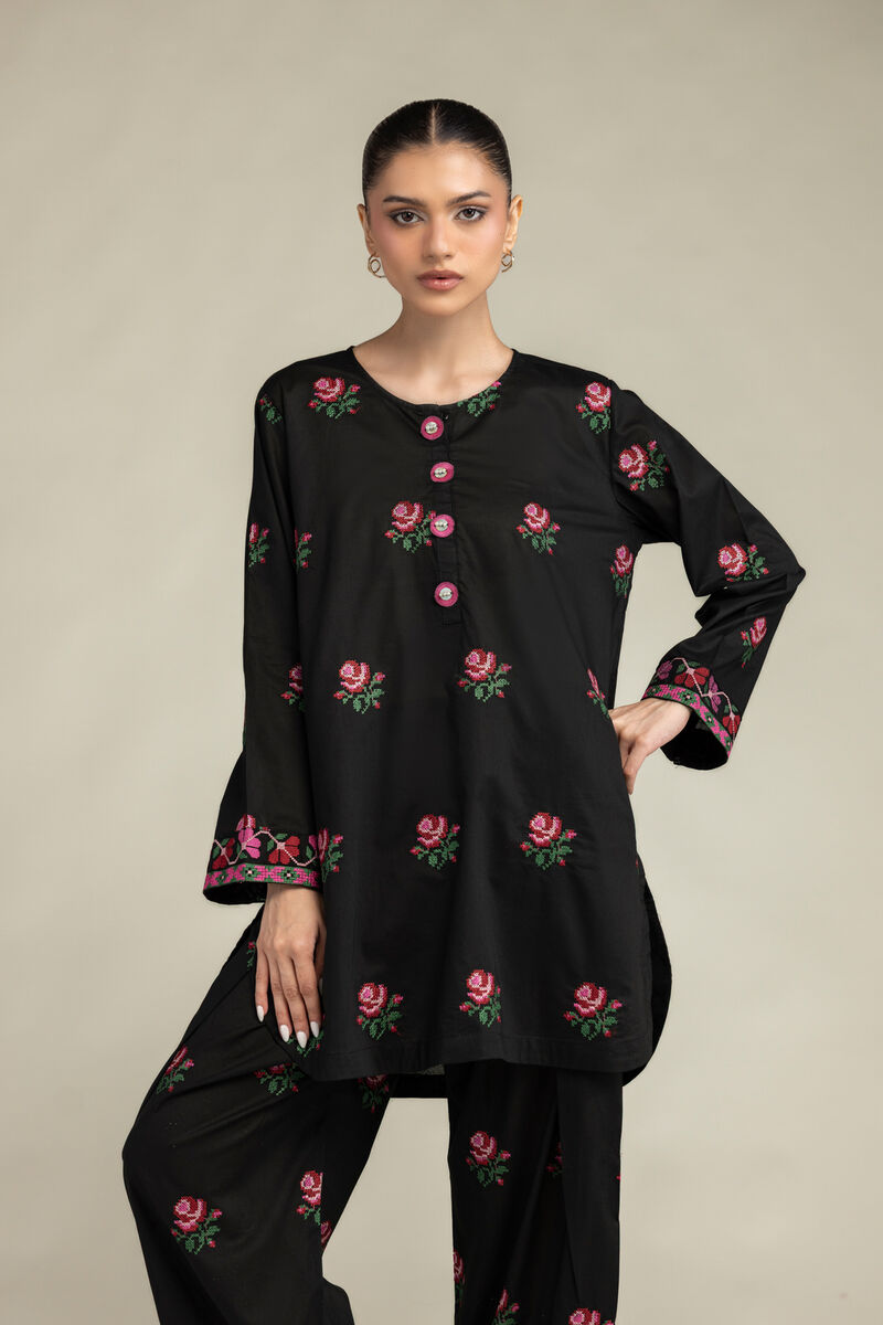 Black Cambric Kurta