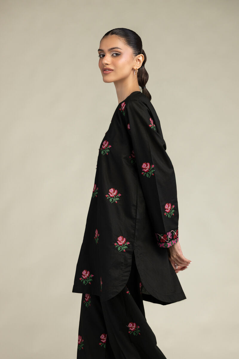 Black Cambric Kurta
